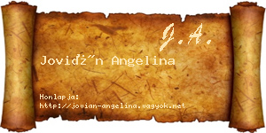 Jovián Angelina névjegykártya